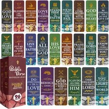 96 Pack Christian Scripture Bookmarks with Bible Verses – Inspirational Religiou
