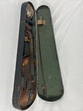 Antique Violin w/ Case  Bow 4/4 Full Size - Mother Of Pearl - Original String