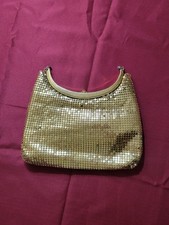 Gold Toned Metal Mesh Chain Purse