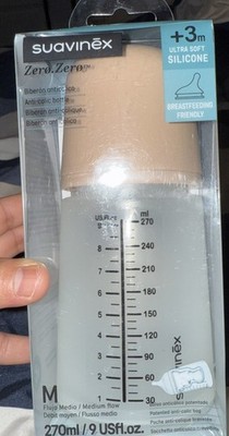 Zero Zero Biberon Silicone 270ml Flusso Medio Light Nude Suavinex