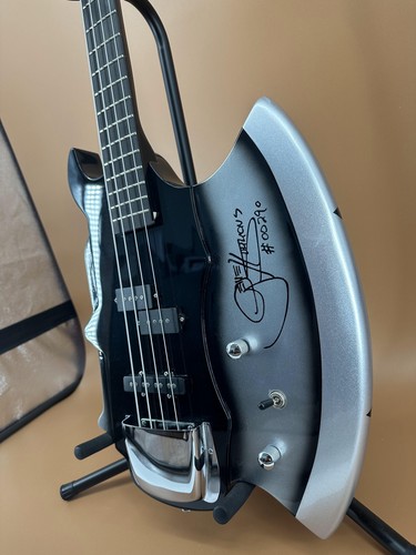 Guitarra eléctrica de 4 cuerdas en forma de hacha con diapasón negro y pastillas 2H - Imagen 4 de 15