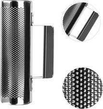 Metal Guiro Instrument, 8" 3" Stainless Steel x 8", metallic silver