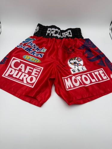 Manny Pacquiao and Miguel Cotto Autographed Boxing Trunks PSA/DNA Authenticated