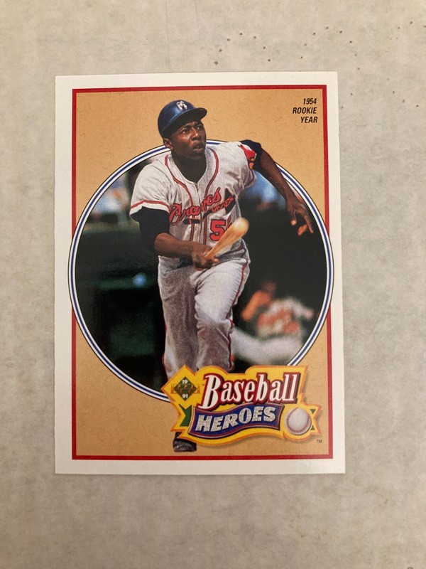 1991 Upper Deck #19 Braves HANK AARON Baseball Heroes HOF Hall of Fame
