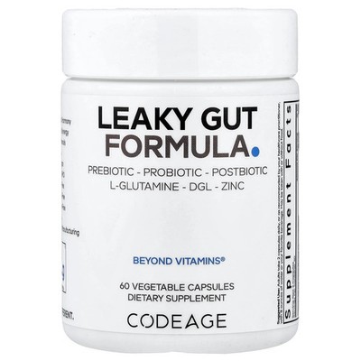 2 X Codeage, Leaky Gut Formula, 60 Vegetable Capsules