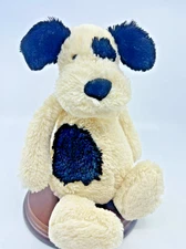 Jellycat London Plush Dog White Black Spots 12" Stuffed Animal Toy Plush