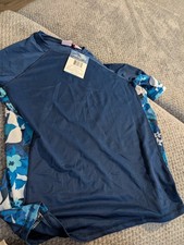 NWT Women's Eden S/S Rashguard Navy blue Size Large Kanu Surf UPF 50