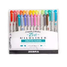 25ct Mildliner Dual-tip Markers: Highlighters, Fine/Bold, Multicolor, Ages 13 