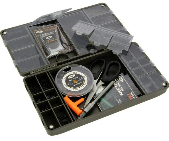 NGT XPR Fishing Tackle Box for Terminal Tackle Hooks Swivels Carp Tackle ""Empty""