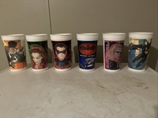 6 Batman Returns McDonald's Collector Cup Cups Lot Complete Set 1992