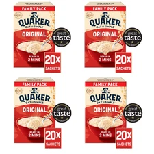 Quaker Oat So Simple Original Porridge BIG PACK 20 Sachets 720g PACK OF 4