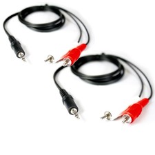 Skytronic 3.5mm Stereo Twin RCA Signal Cable 1.5m - High-Quality Audio