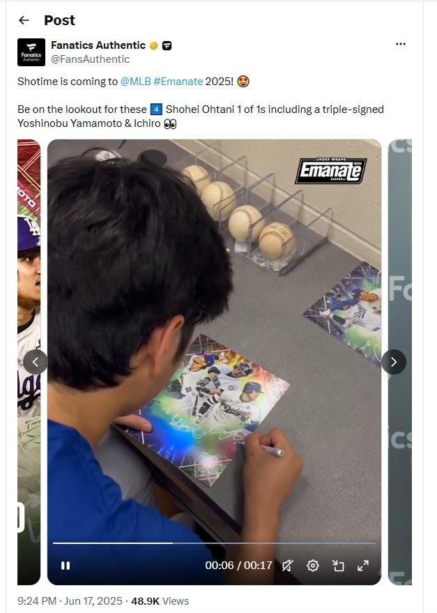 SHOHEI OHTANI ICHIRO YAMAMOTO (+BOWMAN RC) 1/1 AUTO FANATICS EMANATE PSA/DNA view 7