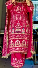 Stunning Look Natural Crep Pink Top And Dhoti With Dupatta For Women  Girls