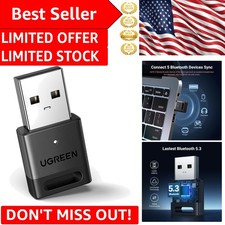 Upgrade to Bluetooth 5.3 USB Adapter - Connect 5 Devices - Windows Compatible