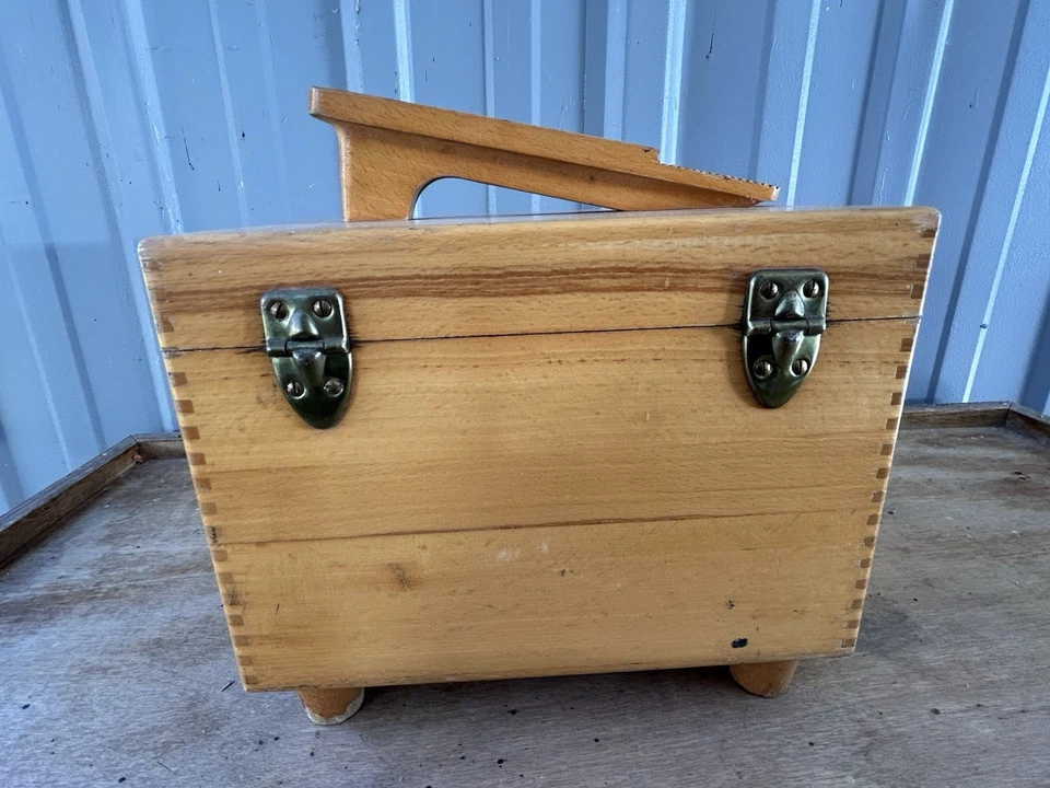 Винтажный Ronson 2-скоростной Roto-Shine магнитный электрический полировщик обуви набор деревянная коробка - Изображение 4 из 4