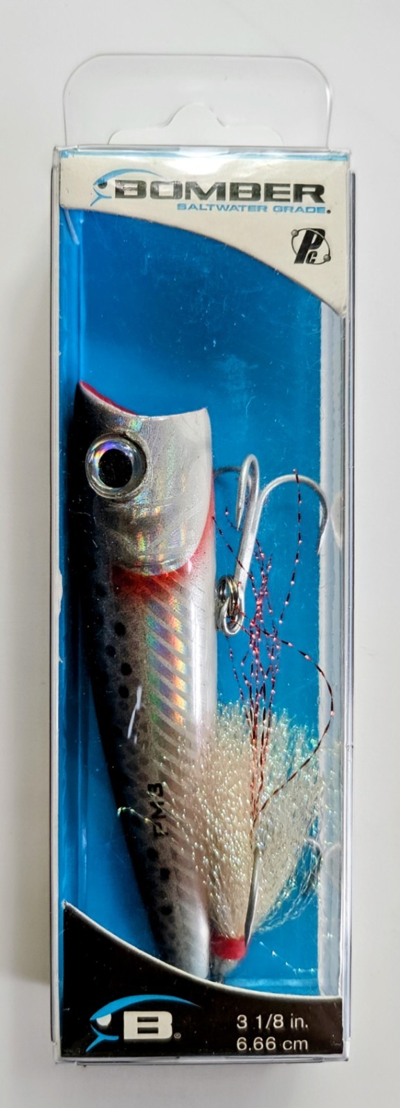 2 Bomber Pop'N Minnow Saltwater Topwater Lures 1/2 oz 3-1/8" New Discontinued - Image 5