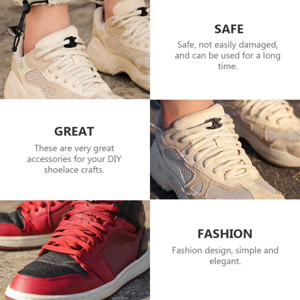 APL 60 Pezzi Fibbia Lacci Antiscivolo Scarpe Antiscivolo Consegnate