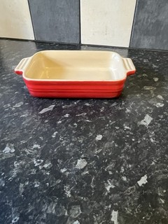 Le Creuset Stoneware Rectangular Dish Red Finish