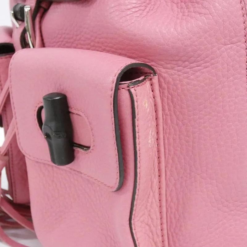 Gucci Backpack Leather Silver - image 5