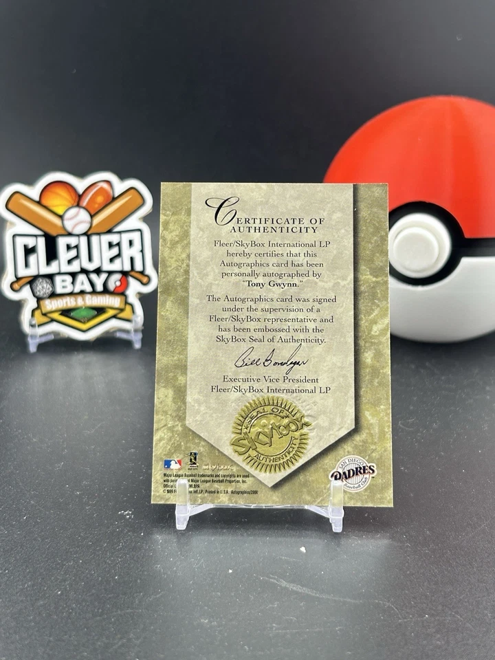 Tony Gwynn 1999 Fleer Skybox Baseball Autographics Autograph (CBMH) - Image 2 of 2