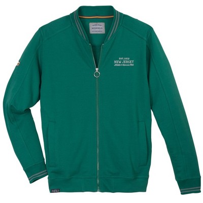 Redfield Übergrößen Sweatjacke College-Style grün