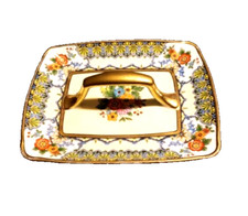 Vintage Noritake Floral Handled Dish Tidbit B...
