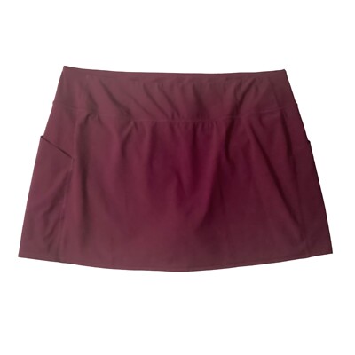 Avia Purple Athletic Skort Woen Size 3X Pockets & Inner Shorts Moisture Wicking