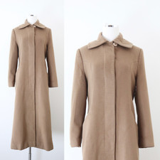 Fleurette Loro Piana 100% Cashmere Size 4 Long Overcoat Camel Tan
