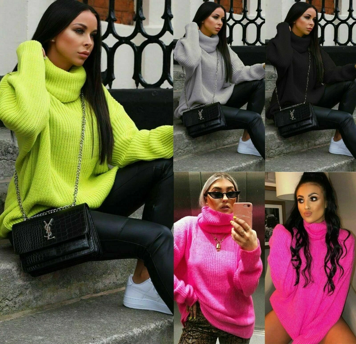 Neon oversized jumper sale