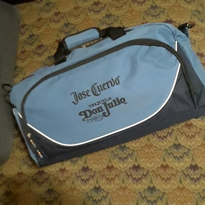 DON JULIO GYM BAG 20LX10HX9W LIGTHT BLUE & NAVY BLUE NEW