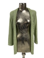 POPPY Womens Cardigan Size Medium 12 Avocado Cable Knit Top NEW EU40 RRP £46