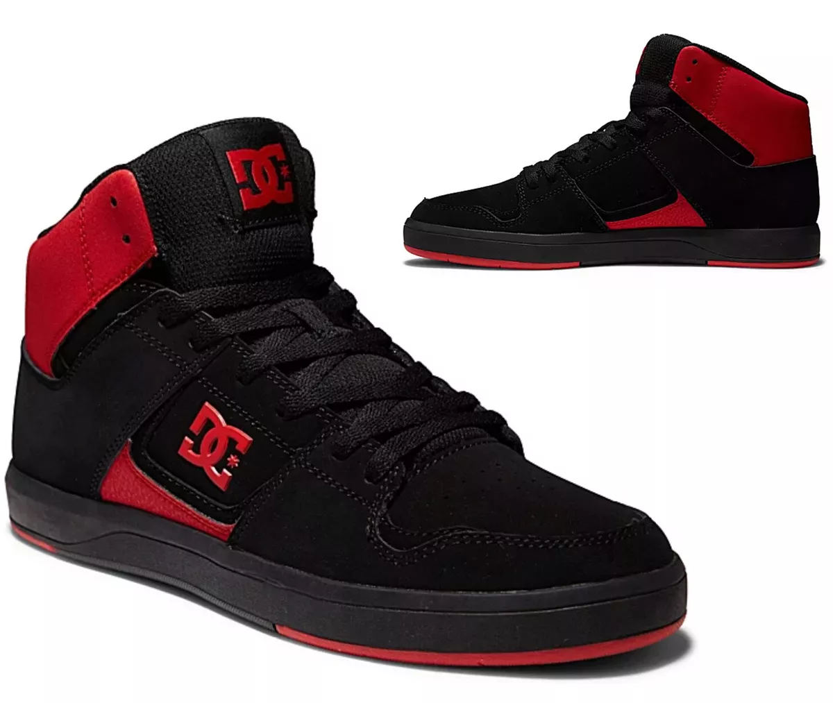 New DC Shoes Mens Hi Top Athletic sneaker skate shoes black red casual all  sizes