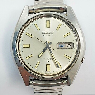Vintage 1960s era Seiko Automatic Day Date Wrist Watch 7009A 7009