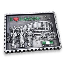 Lagos Nigeria Fridge Magnet Souvenir Travel Tourist Refrigerator Magnetic Metal
