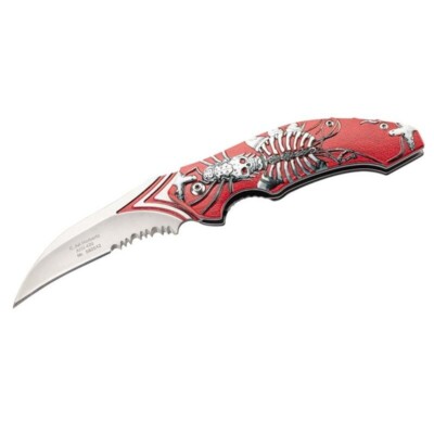 HERBERTZ Taschenmesser - Skelett Stahl AISI 420 Klinge: 8,5 cm Heft: 11,5 cm