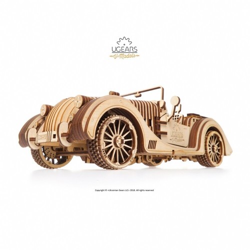 Roadster UGEARS Wooden 3D Mechanical Gear Model Kit Roadster VM-01 UTG0037 - 第 4/11 張圖片