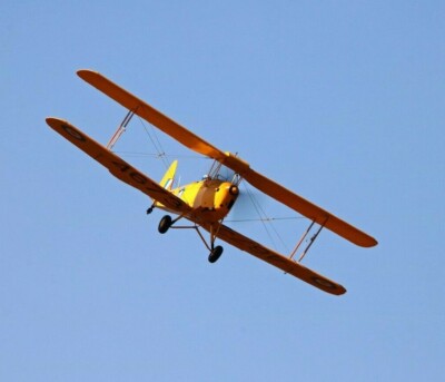 De Havilland Tiger Moth 68'' WS RC Airplane Laser Cut Balsa Ply Short Kit W/ Plan