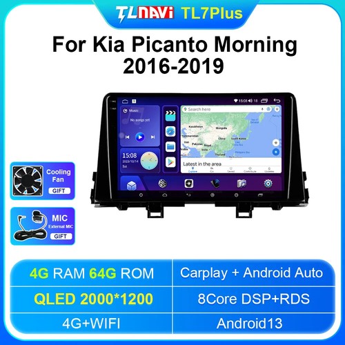Car Radio Carplay Android Auto GPS Navigation For Kia Picanto Morning 2016-2019 - Picture 13 of 32
