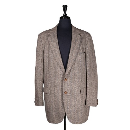 Christian Dior Jacket Mens 44R Gray Virgin Wool Long Sleeve Tweed