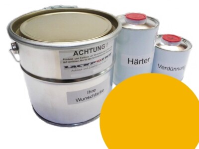 5 Liter Set 2K Car Paint for Suitable VW LN1B Yellow No Clear Varnish Lackpoint