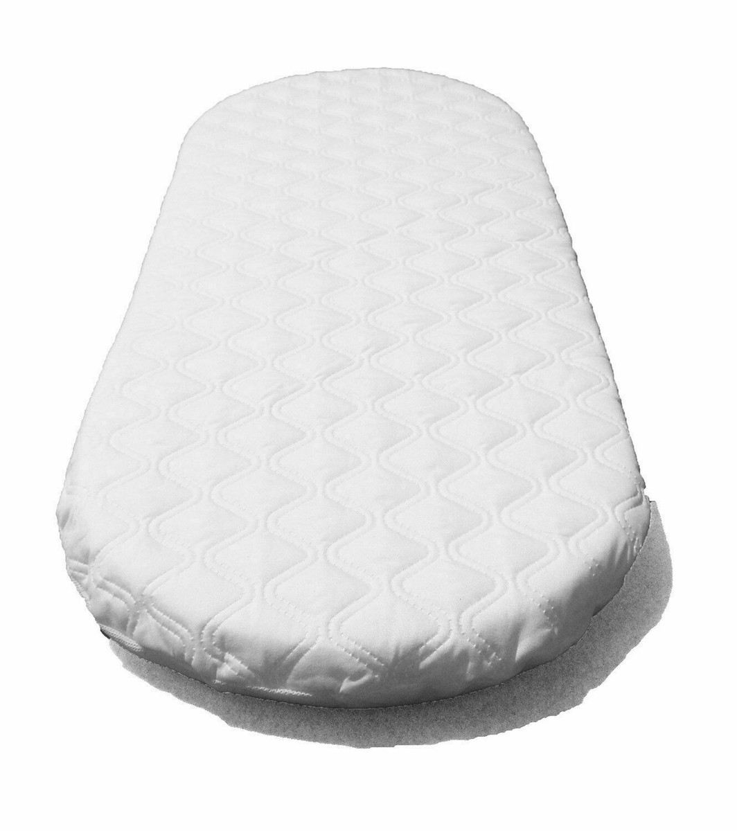 Moses Basket Mattress Oval Shaped Quilted Breathable Anti Allergenic All  Sizes