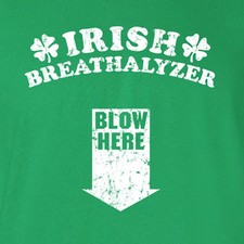 Irish Breathalyzer St Patrick's Day funny saint drinking college humor T-Shirt