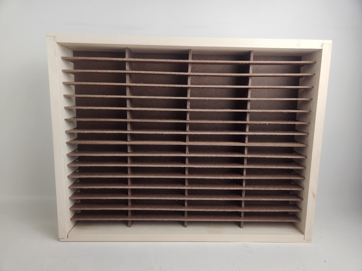 ヴィンテージ　ナパバレー カセットテープ ラック 64段 64 Cassette Tape Storage Rack ~ New ~ Napa Valley Style Wood Wall