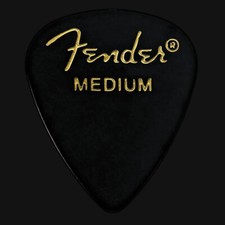 Fender Black Medium Plettri / Plettri per Chitarra - Quantità a Scelta