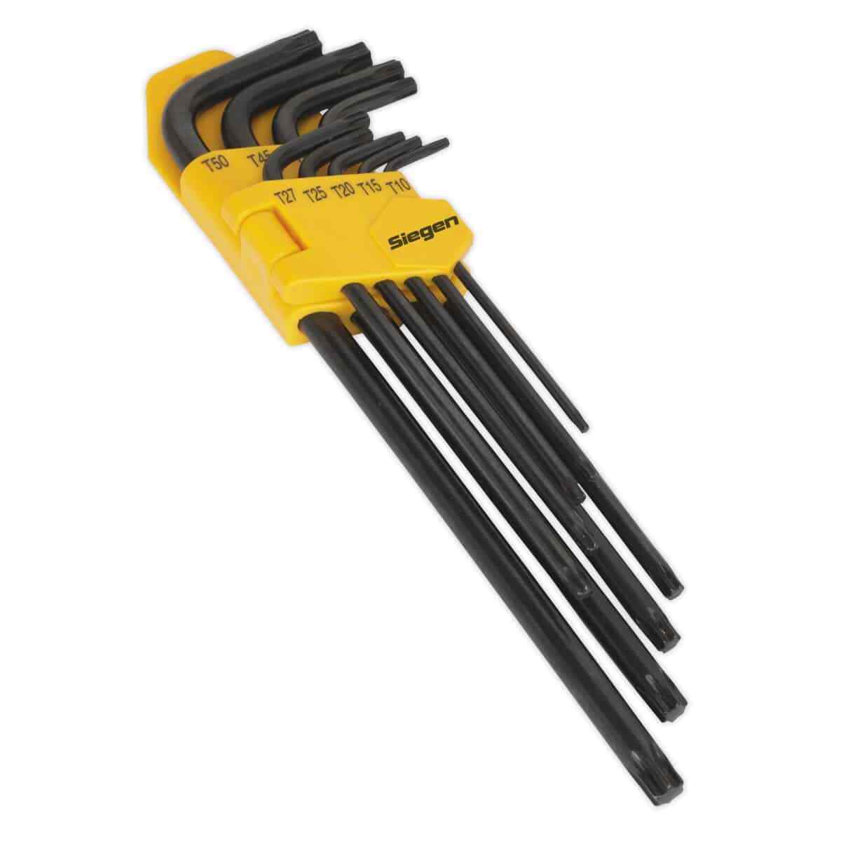 Sealey TRX-Star* Key Set 9pc Extra Long Garage Workshop DIY