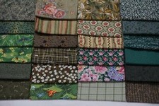 100 PCS GREENS 5"X5" QUILT SQUARES CHARM PACK  FREE SHIPPING