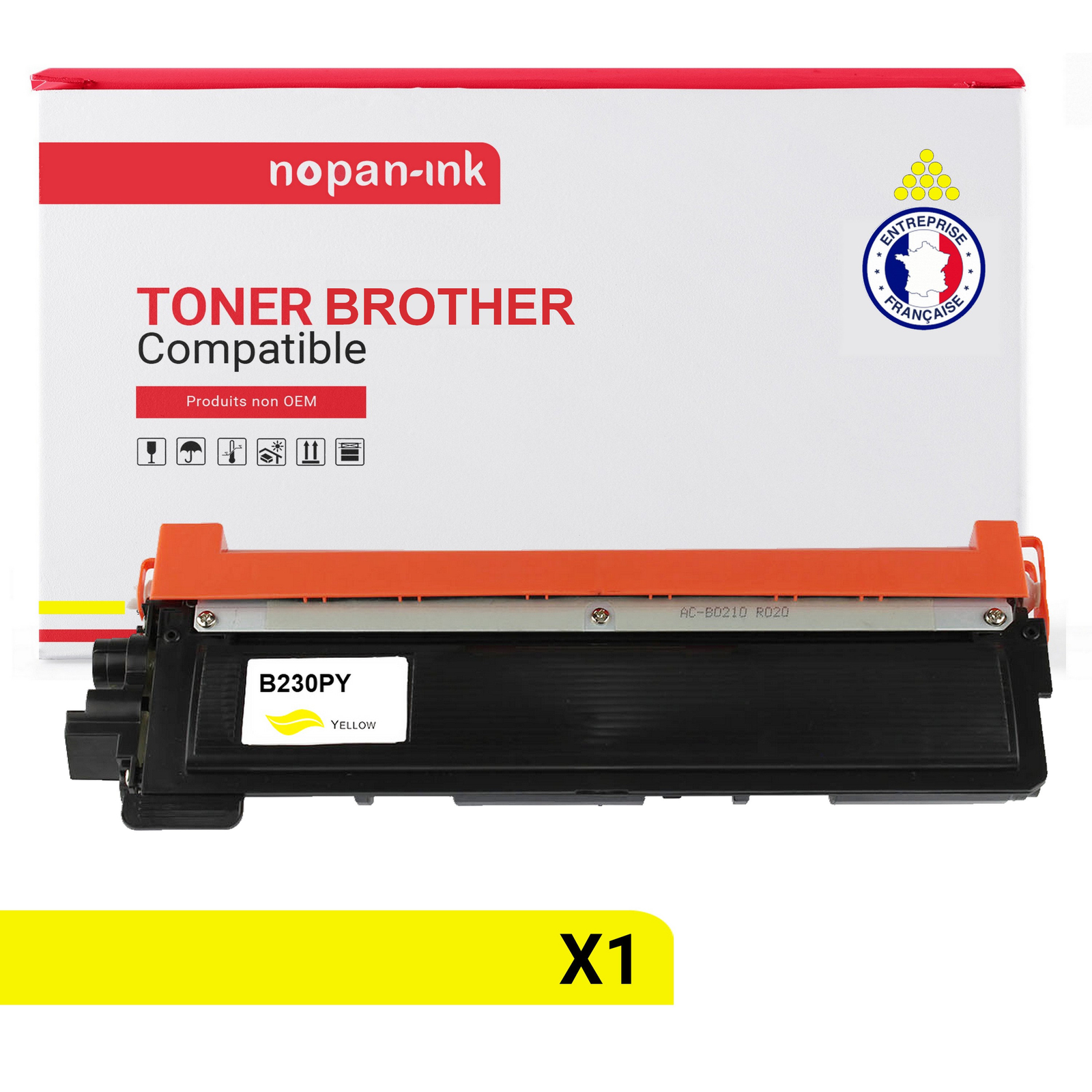 Toner jaune TN230 compatible Brother par NOPAN-INK pour imprimante HL-3040CN