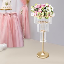 Gold Flower Stand, Wedding Flower Stand, 4 Tier Floor Standing, Countertop Mount