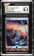 ISLAND Zendikar Full Art Foil CGC 8.5 Mint MTG [Nostalgium]